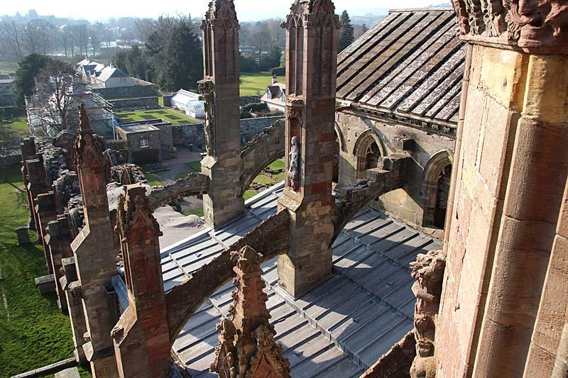 Melrose Abtei in Schottland, 1136 auf wunsch König David I. von Schottland gegründet 13 Melrose Abtei in Schottland