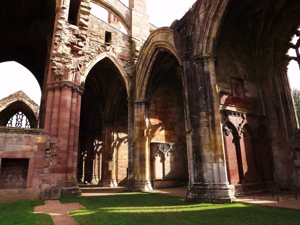 Melrose Abtei in Schottland, 1136 auf wunsch König David I. von Schottland gegründet 9 Melrose Abtei in Schottland