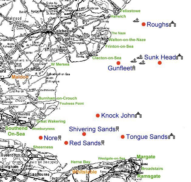Maunsell Sea Forts in den 50er stilgelegt 25 Maunsell Forts